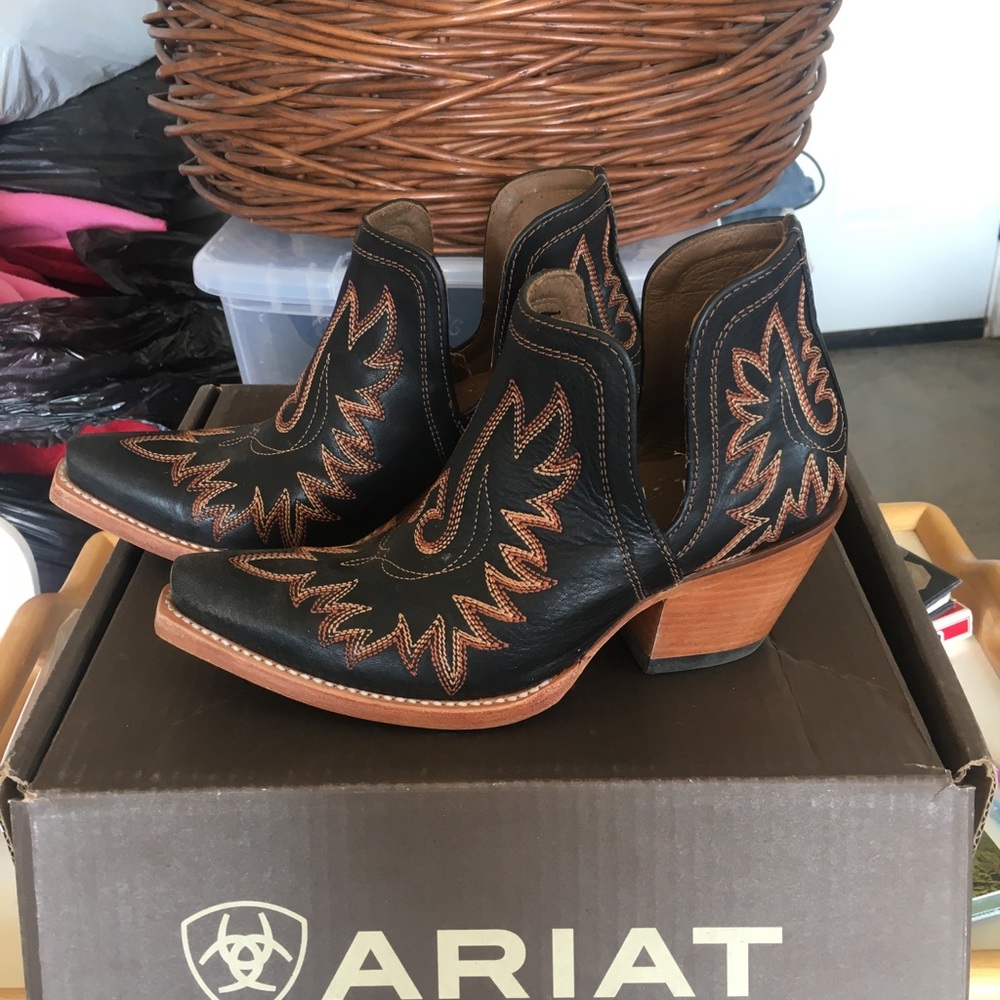 COPY - Ankle cowboy boots worn one time. Very comfortable!